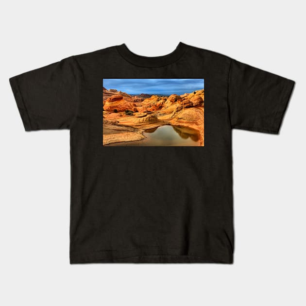 Reflections Of The Petrified Dunes Kids T-Shirt by AdamJewell